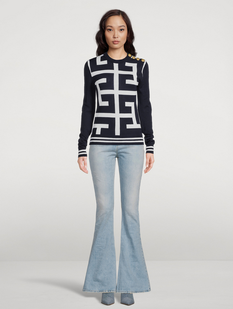 Maxi Monogram Wool Sweater