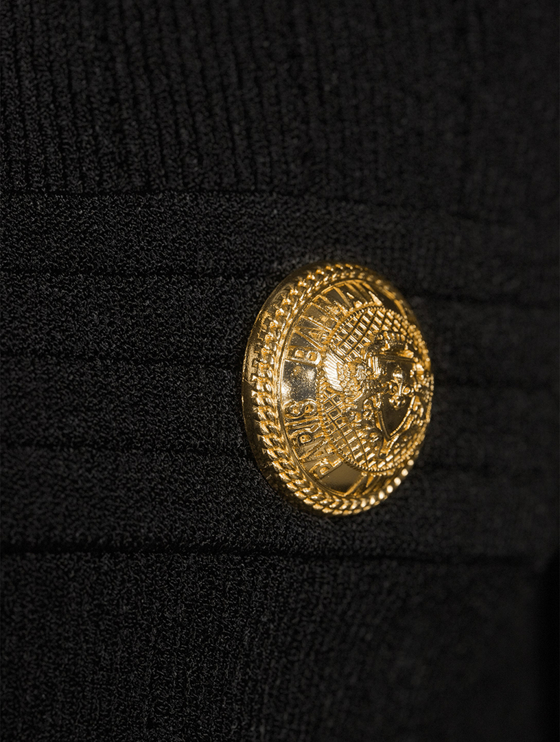 Balmain Button Detail Wool & Cashmere Blend Sweater