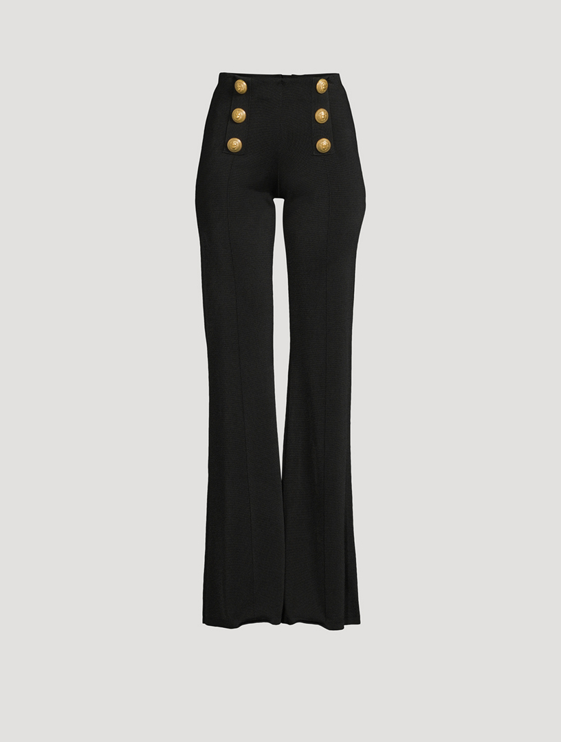 BALMAIN High-Waisted Flared Pants | Holt Renfrew