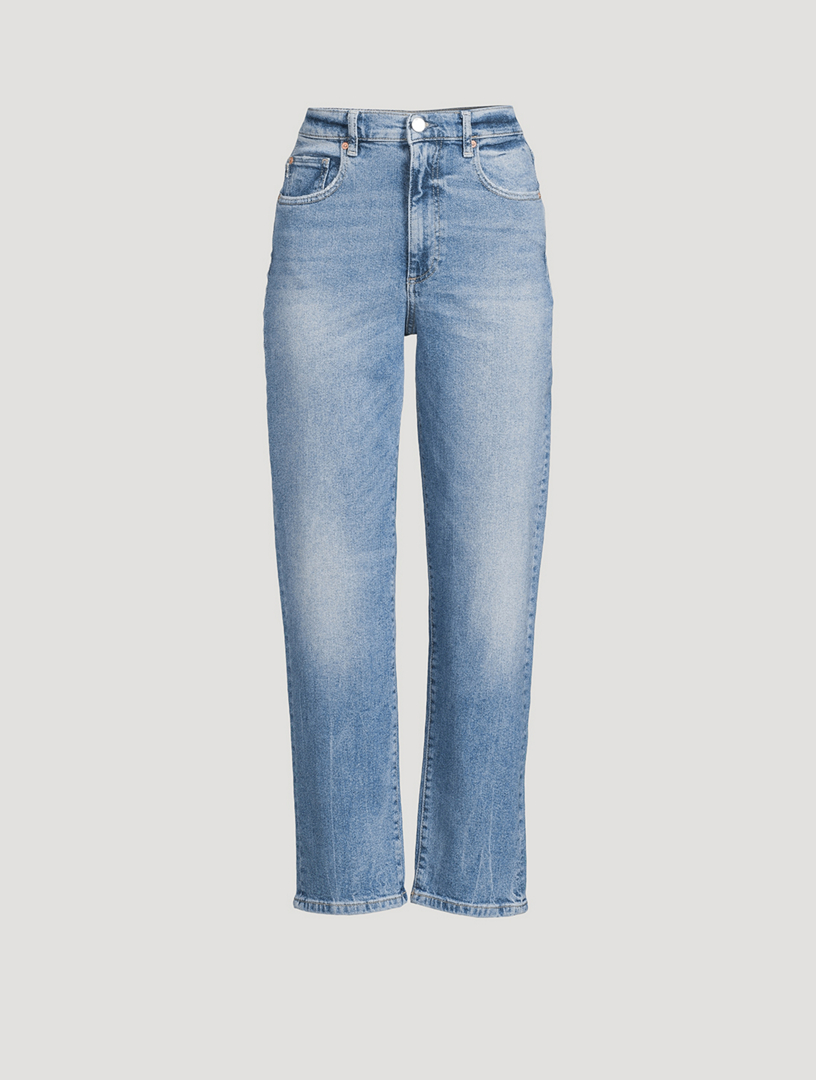 Val Belted Mid Rise Straight Jeans - Sustainable Denim