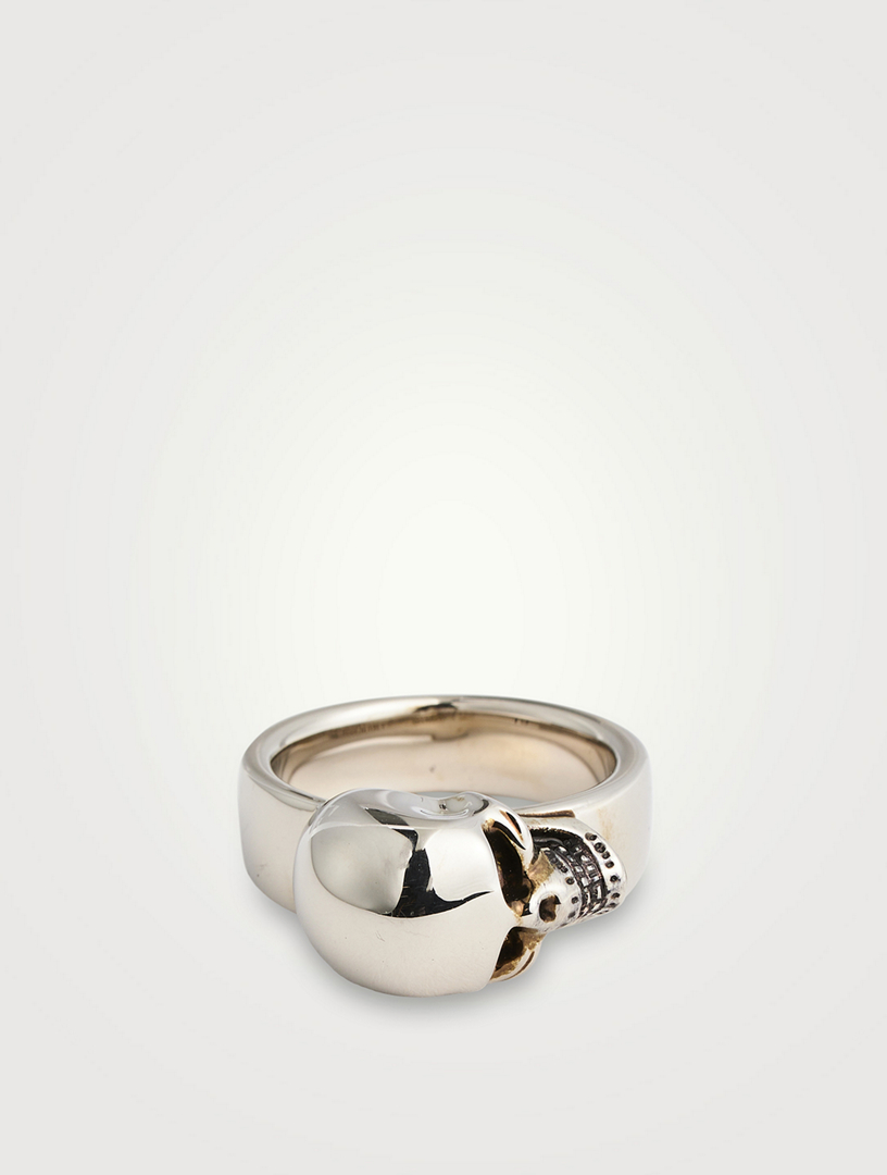 Alexander McQueen Skull & Bee Ring in Metallic