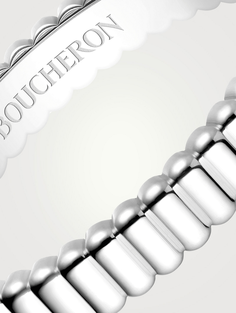 Quatre Grosgrain White Gold Ring