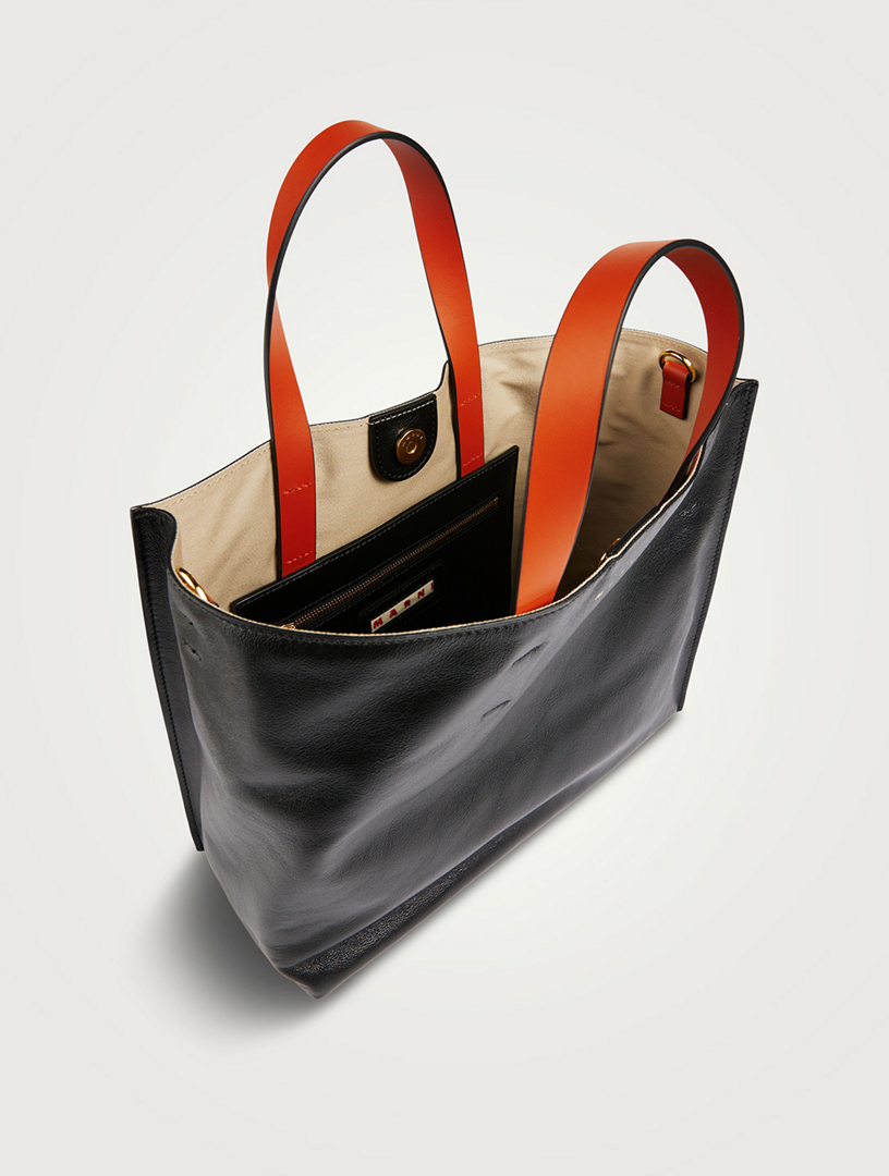 MARNI Small Museo Leather Tote Bag | Holt Renfrew