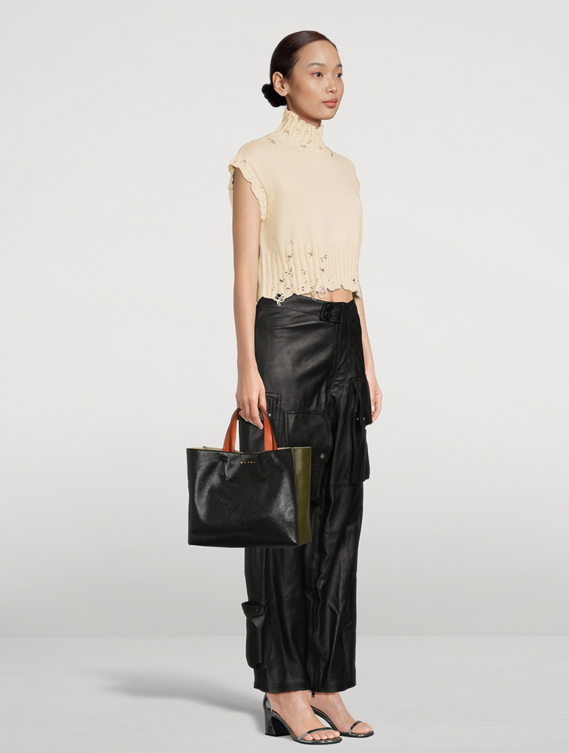 MARNI Small Museo Leather Tote Bag | Holt Renfrew