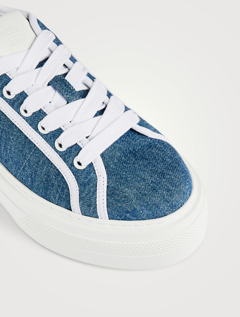 GIVENCHY City Denim Platform Sneakers | Holt Renfrew