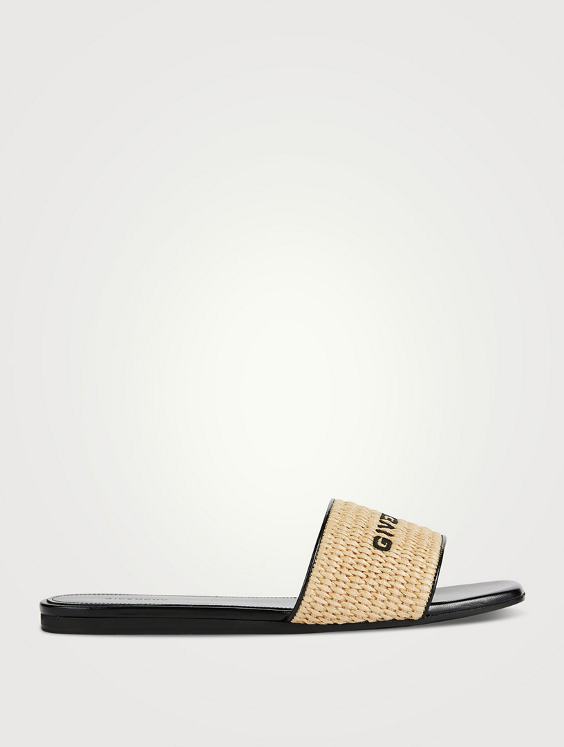 Gucci raffia slides online