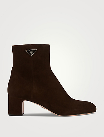 PRADA Suede Ankle Boots  Brown