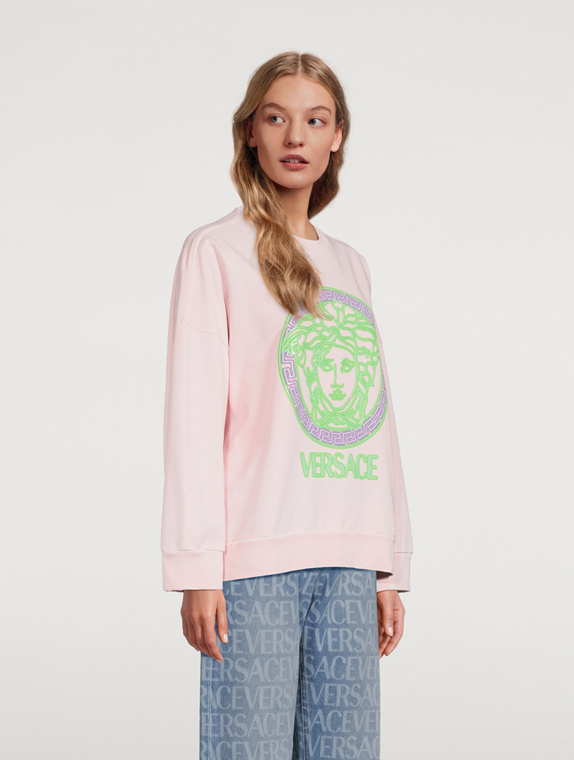 Medusa Logo Distressed Sweatshirt