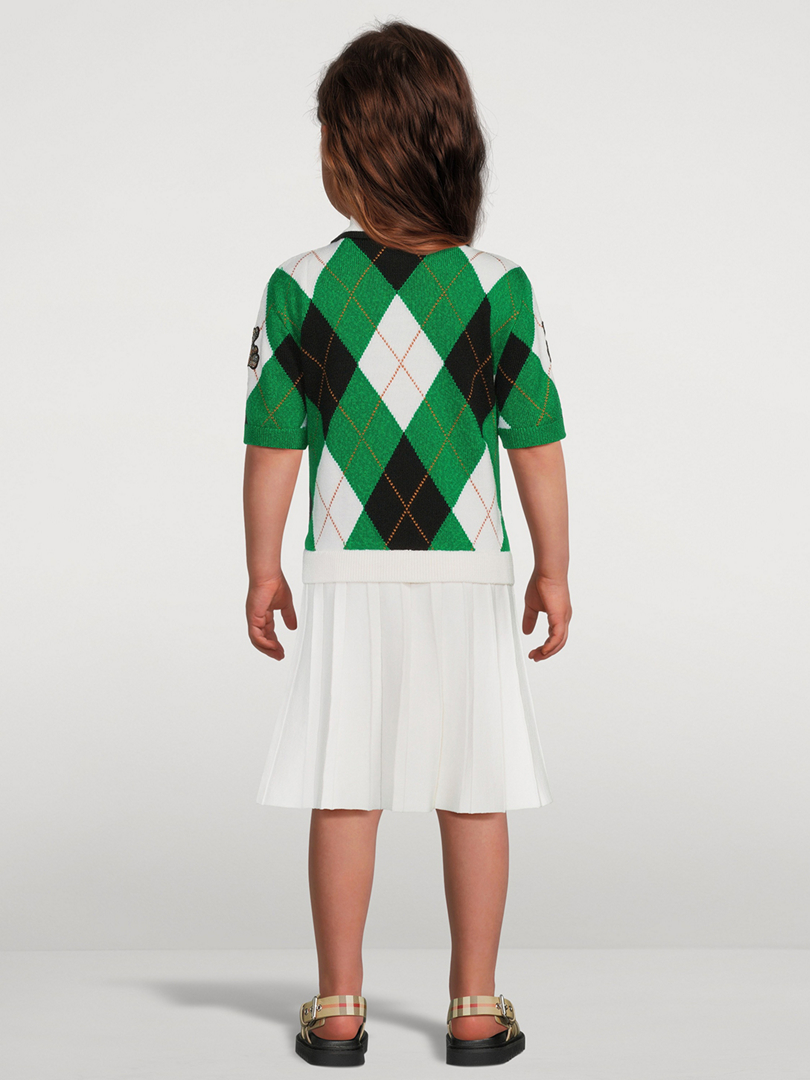 Thomas Bear Argyle Wool Cashmere Dress