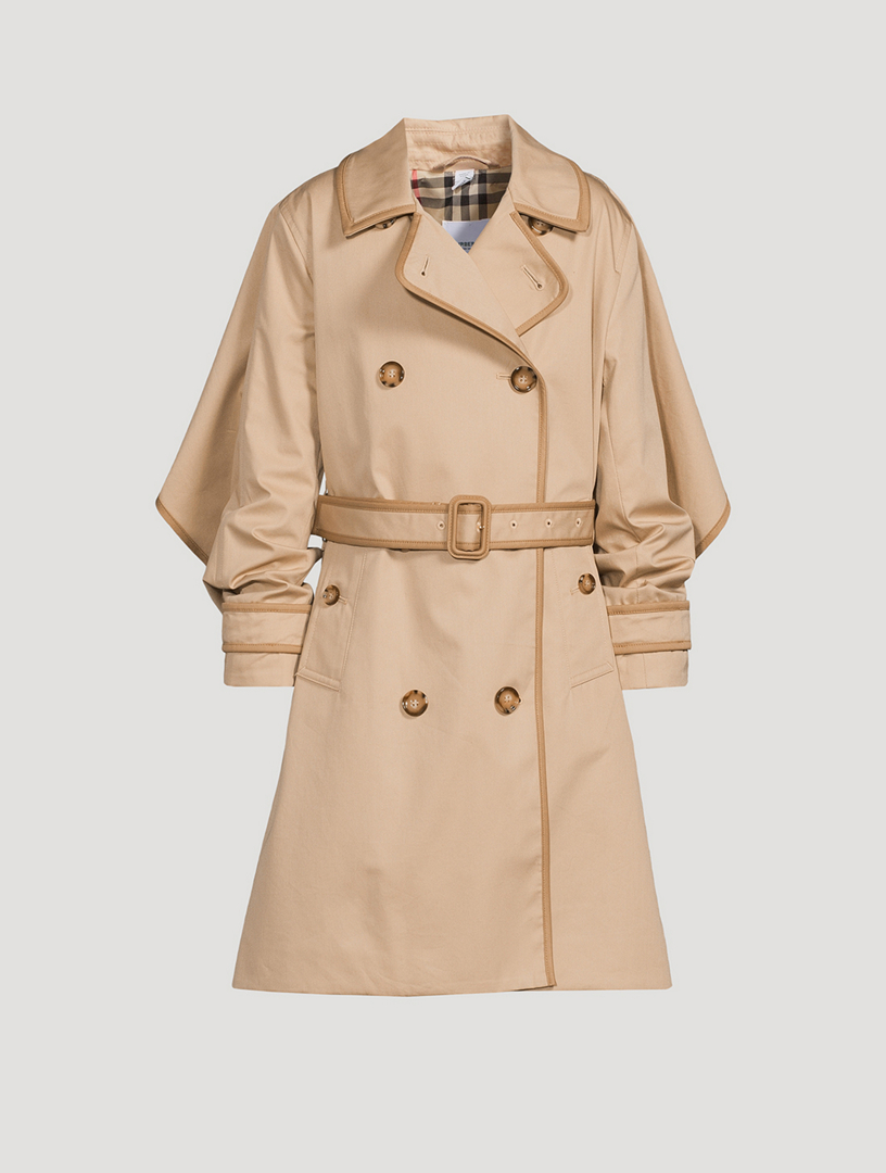 SAINT LAURENT Belted double-breasted cotton-twill trench coat
