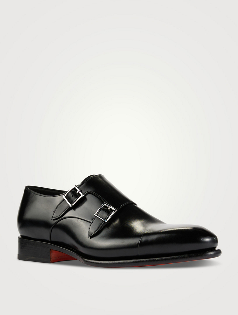 Santoni monk store strap shoes