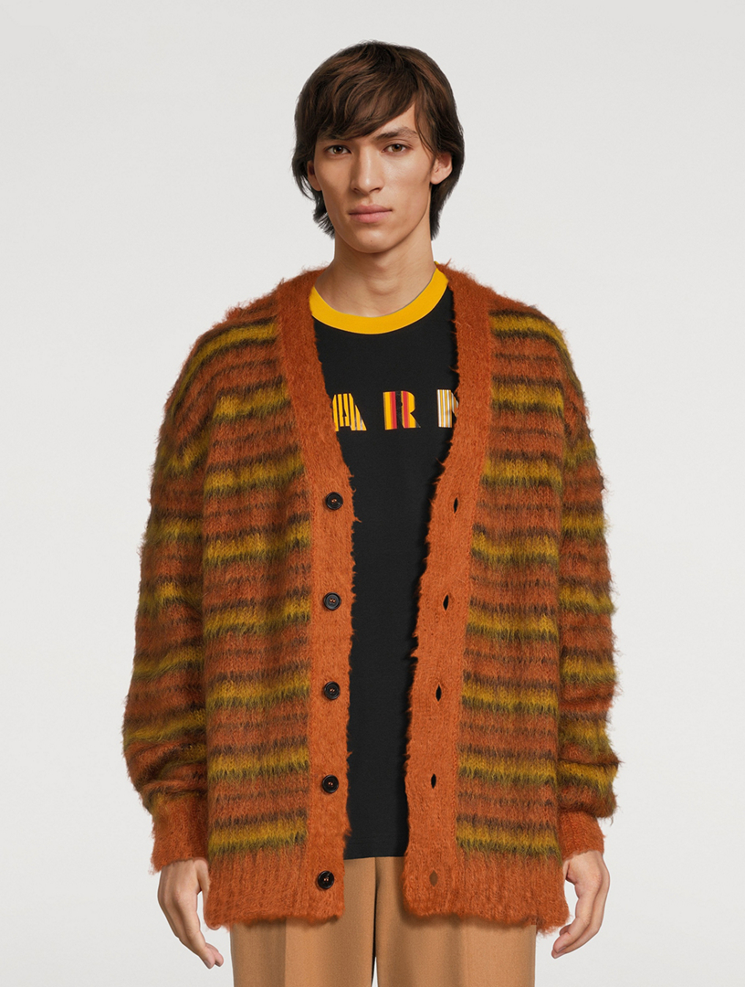 MARNI Mohair-Blend Striped Cardigan | Holt Renfrew