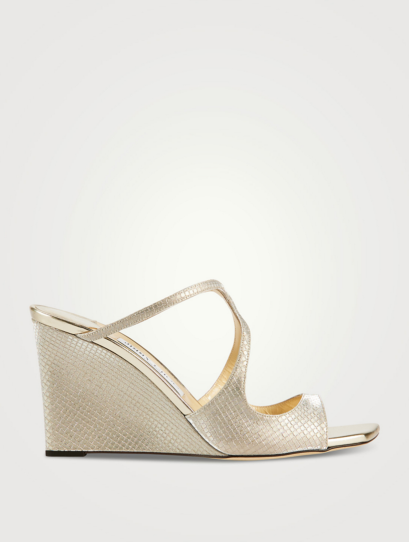 Jimmy choo gold on sale wedge