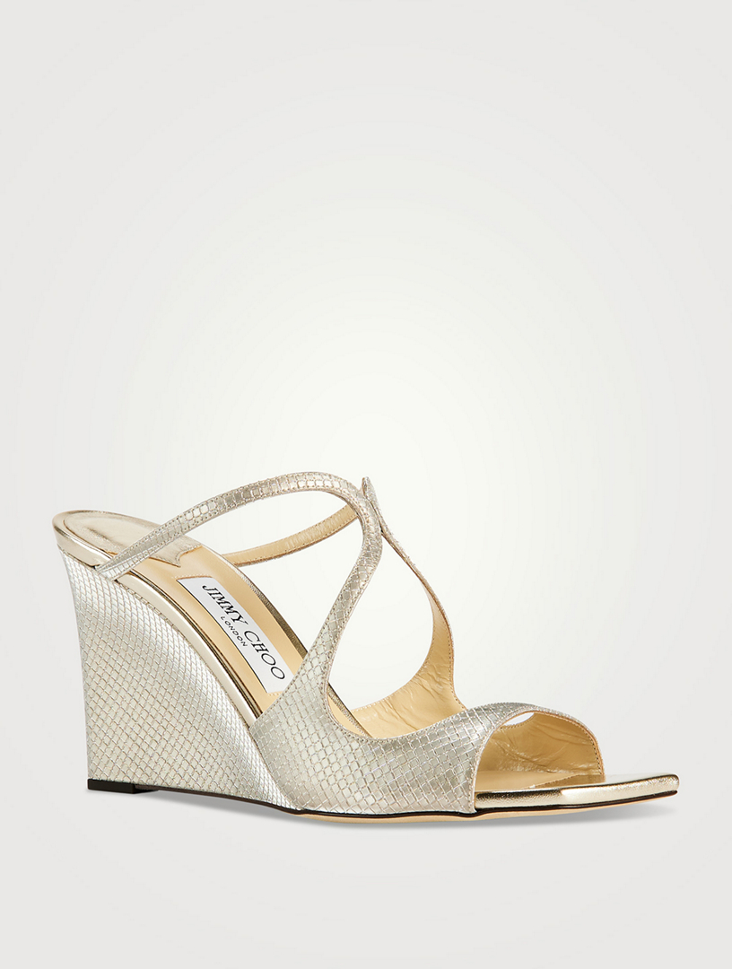 Jimmy choo gold on sale wedge