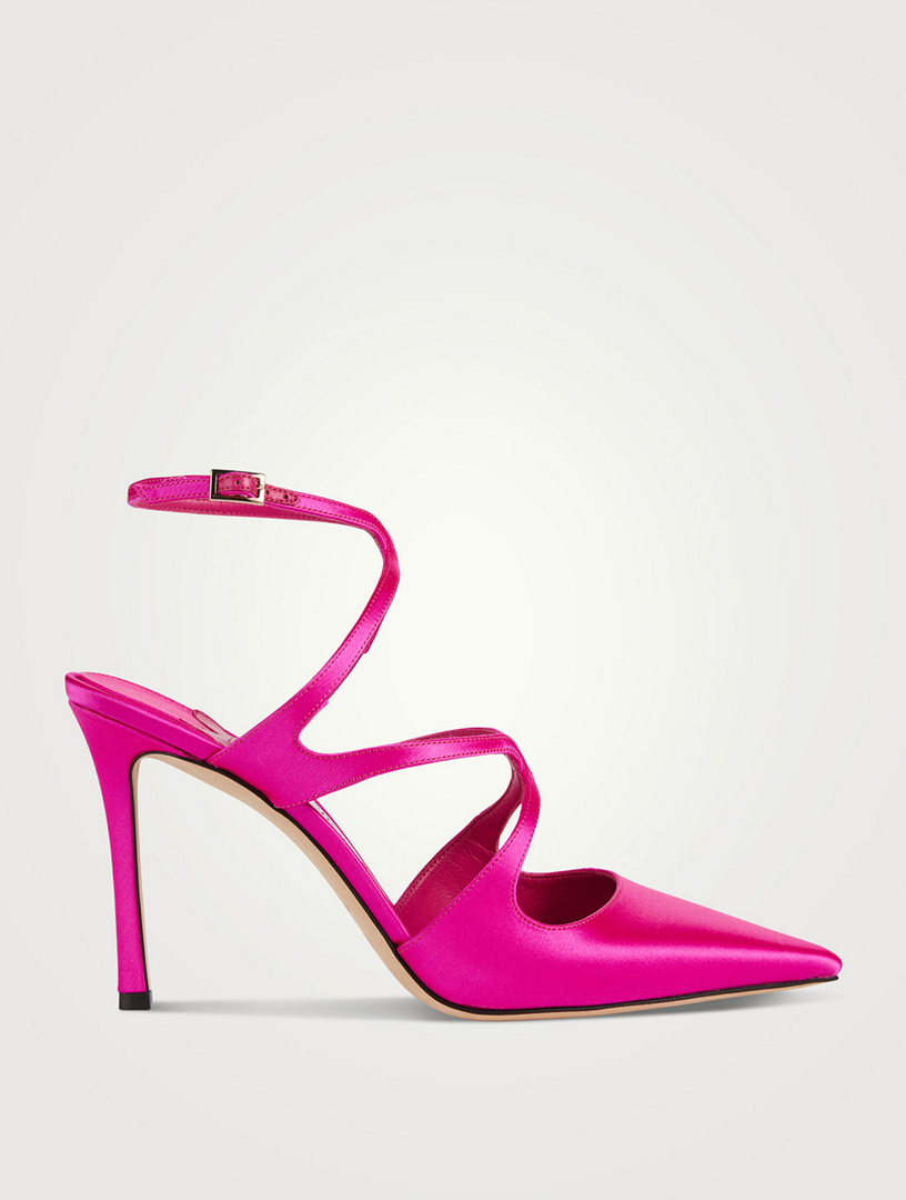 JIMMY CHOO Azia 95 Satin Pumps | Holt Renfrew