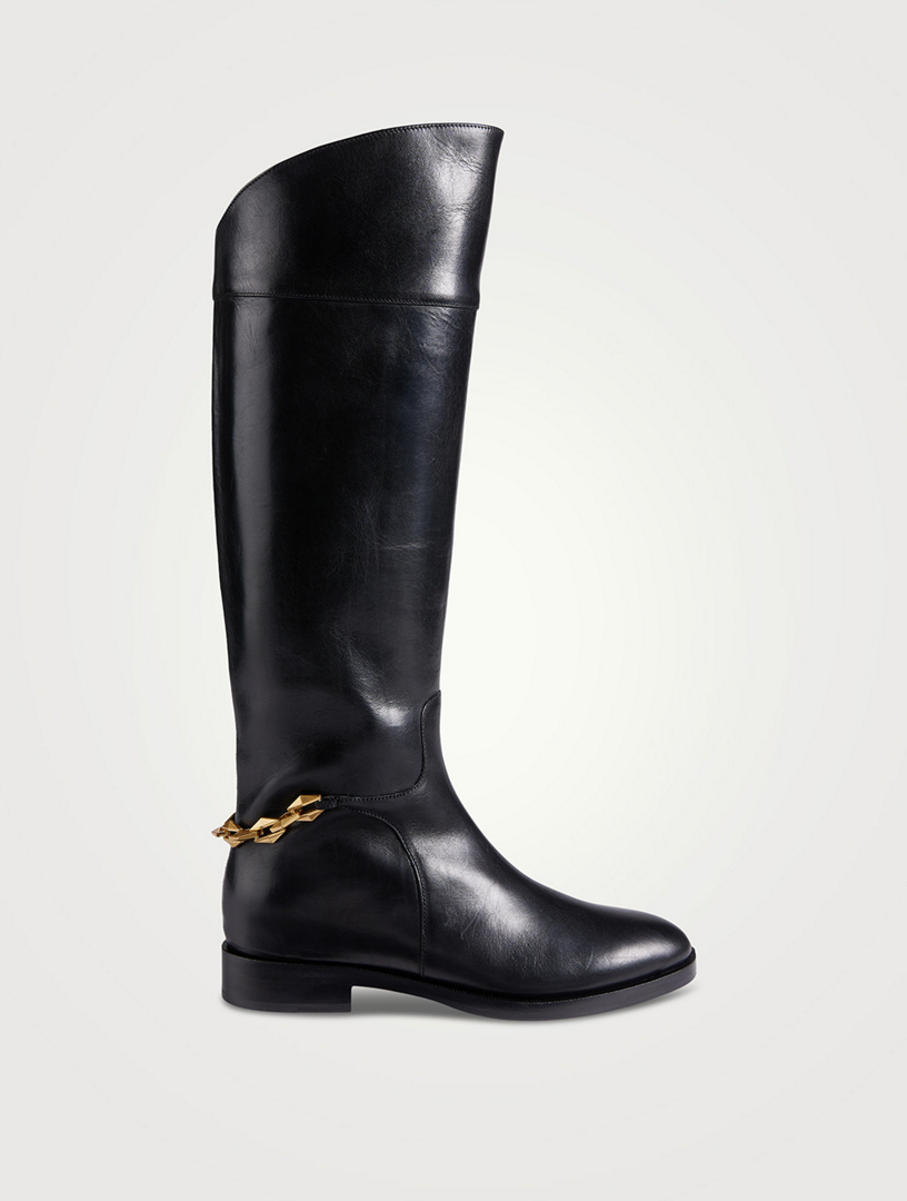 JIMMY CHOO Nell Leather Riding Boots | Holt Renfrew