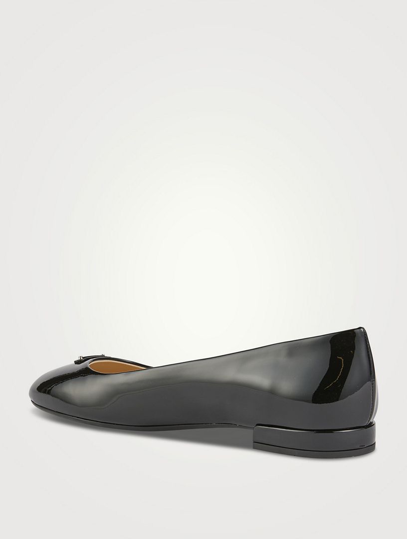 Prada patent leather online ballet flats