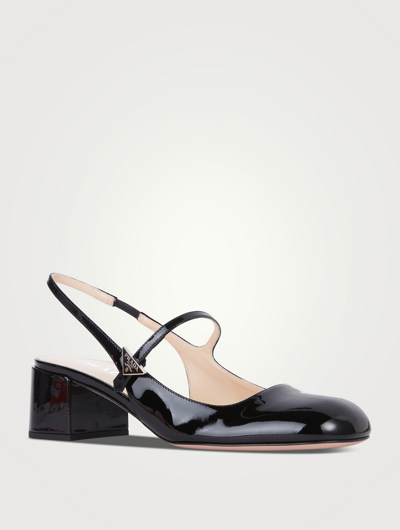 Prada patent leather on sale heels