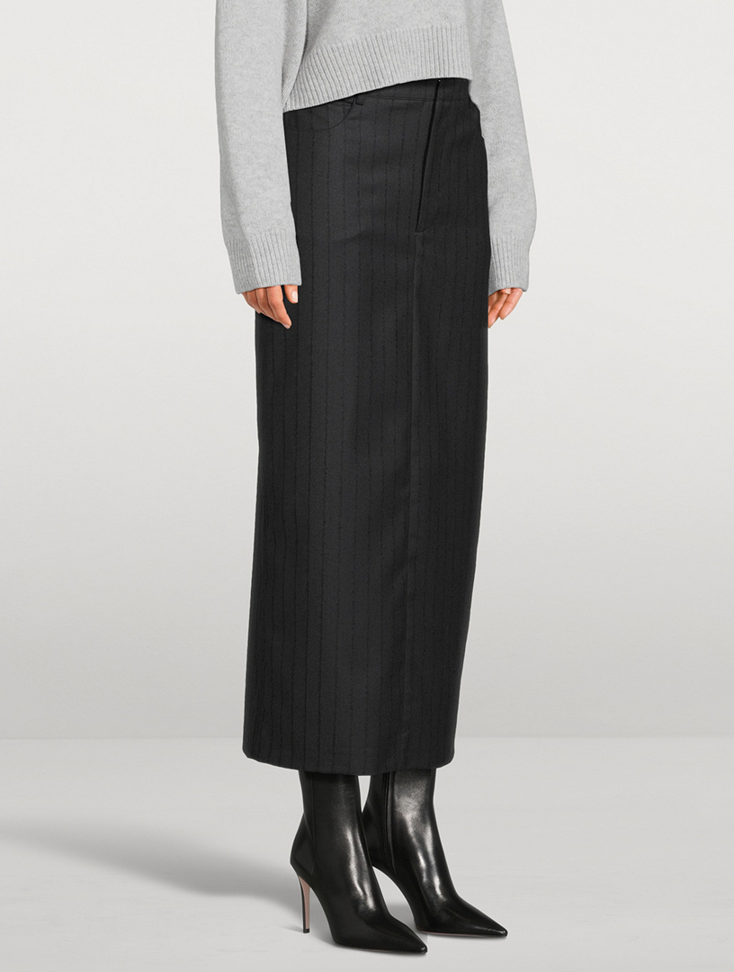 Jupe En Tricot Rayée Abstraite Sunny Leigh - Taille 2X (plus), Genou, Polyester/élasthanne - Occasion Excellente état