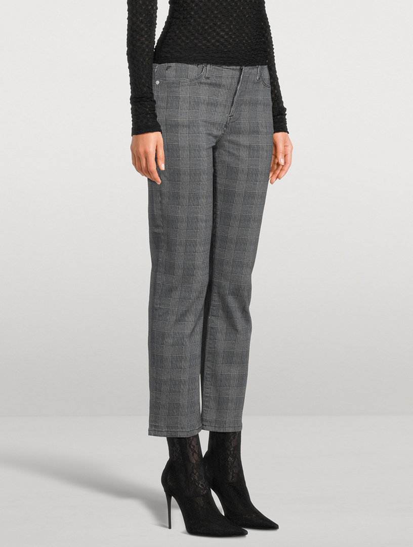 Plaid sales print trousers