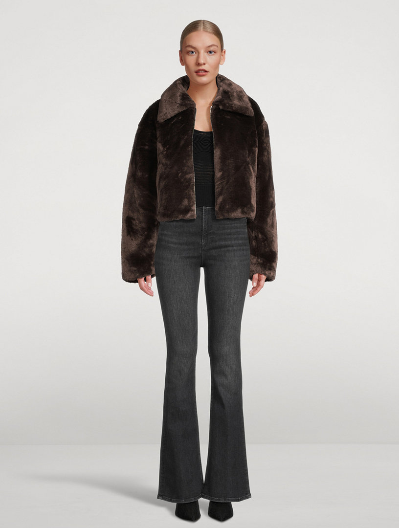 FRAME Faux Fur Jacket