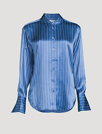 The Standard Silk Shirt In Stripe Print