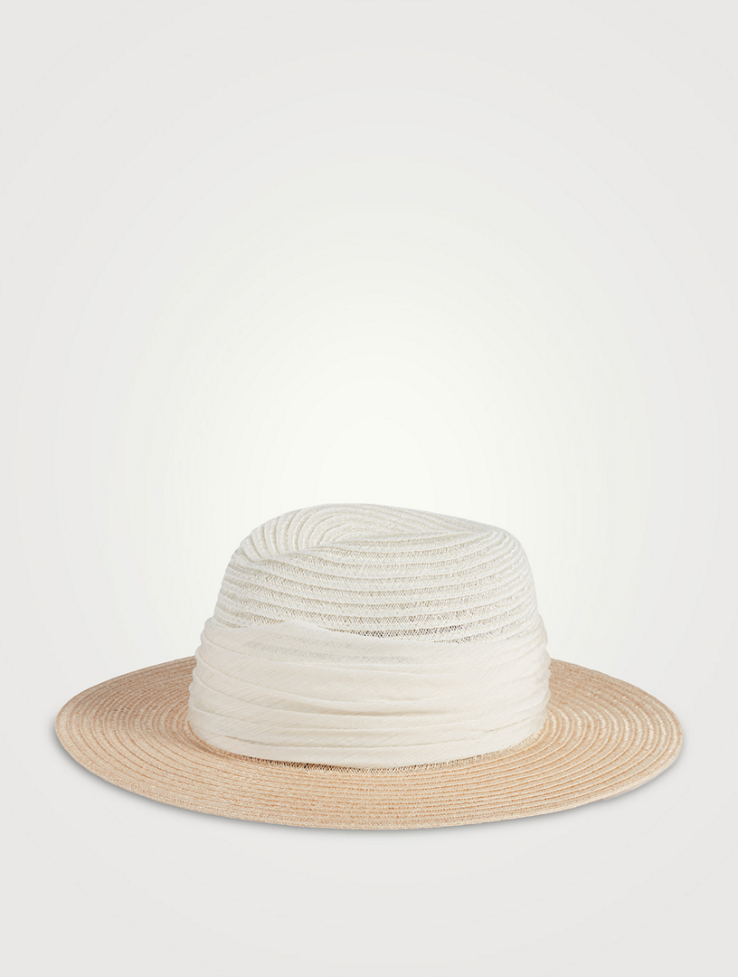 EUGENIA KIM Courtney Two-Tone Straw Fedora | Holt Renfrew display picture 3