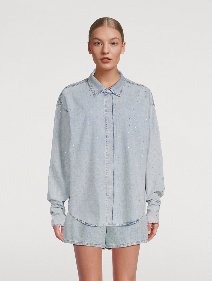 Embellished Denim Shirt