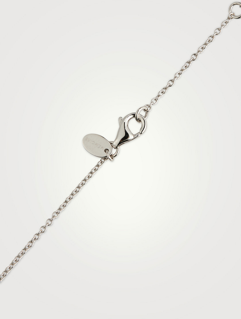 Medium Trinity 18K White Gold Necklace With Diamonds