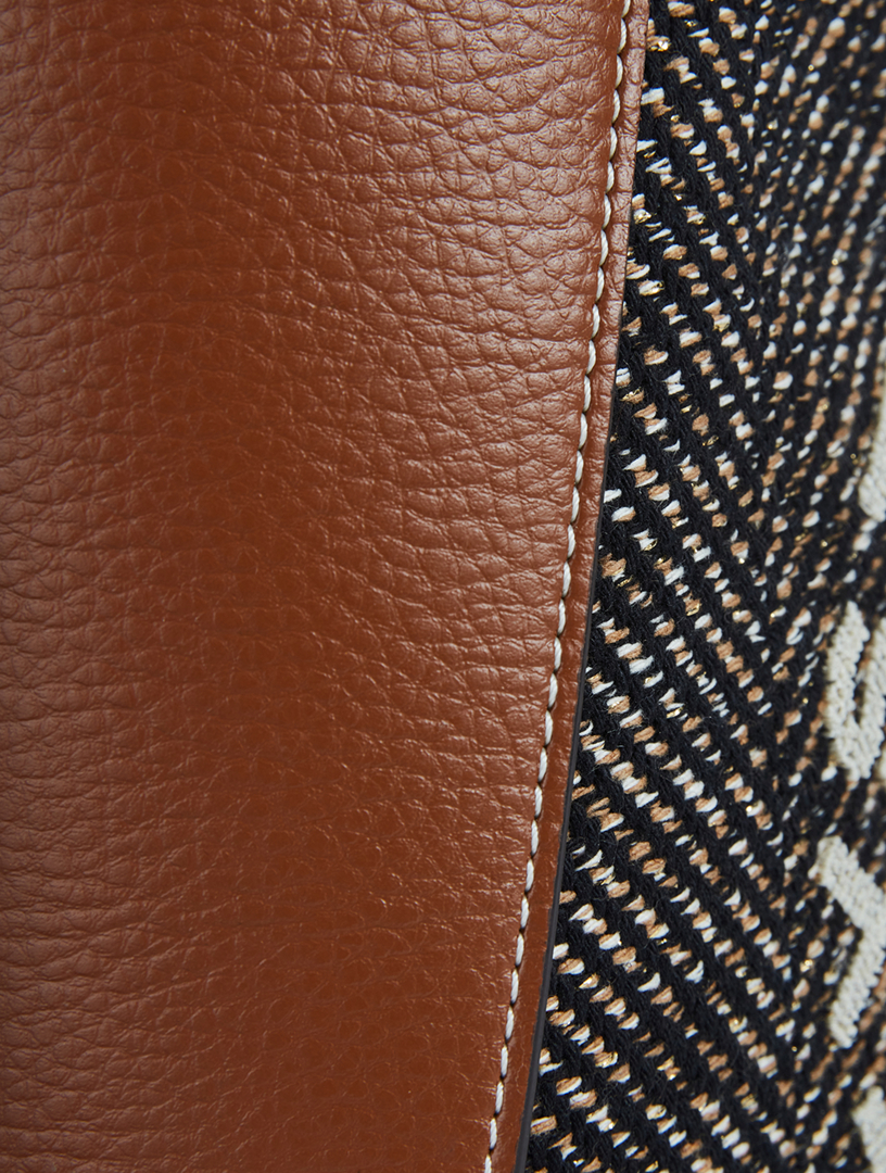 Stella Logo Herringbone Crossbody Tote Bag