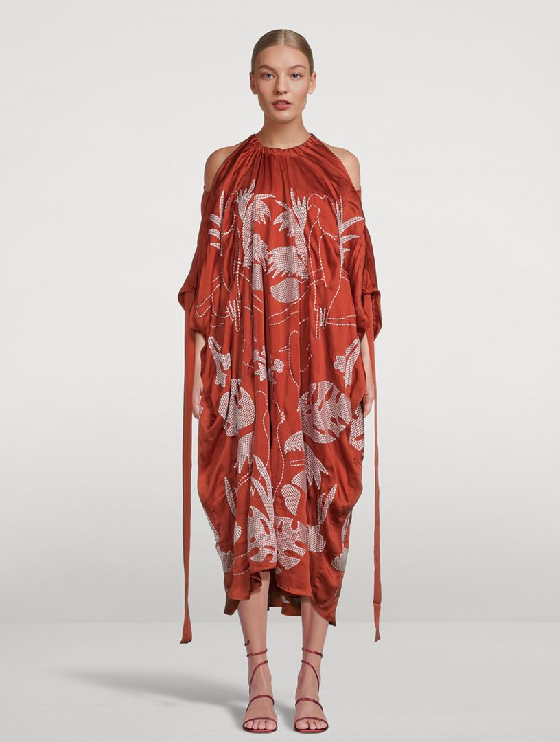 CAROLINA K Three Ways Embroidered Kaftan In Chili Print Holt Renfrew