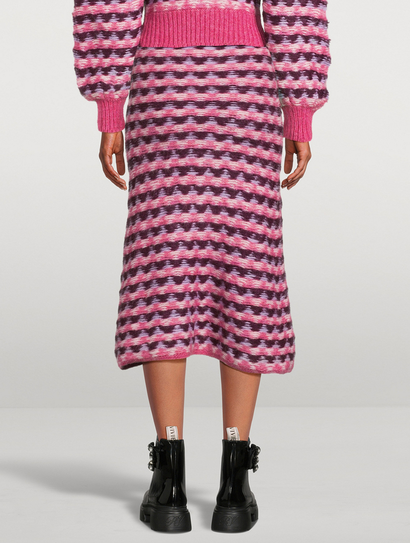 Diablada Alpaca And Wool Midi Skirt