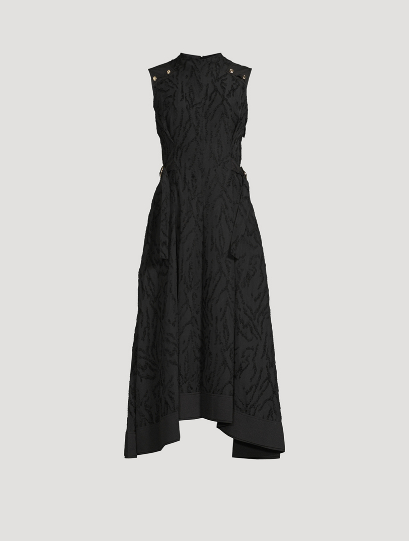 Robe mi-longue Shadow Vines en jacquard