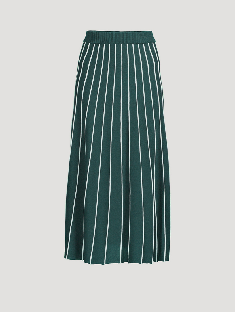 Kenna Straight Basic Polycotton Ankle Length Skirt, MEAN BLVD