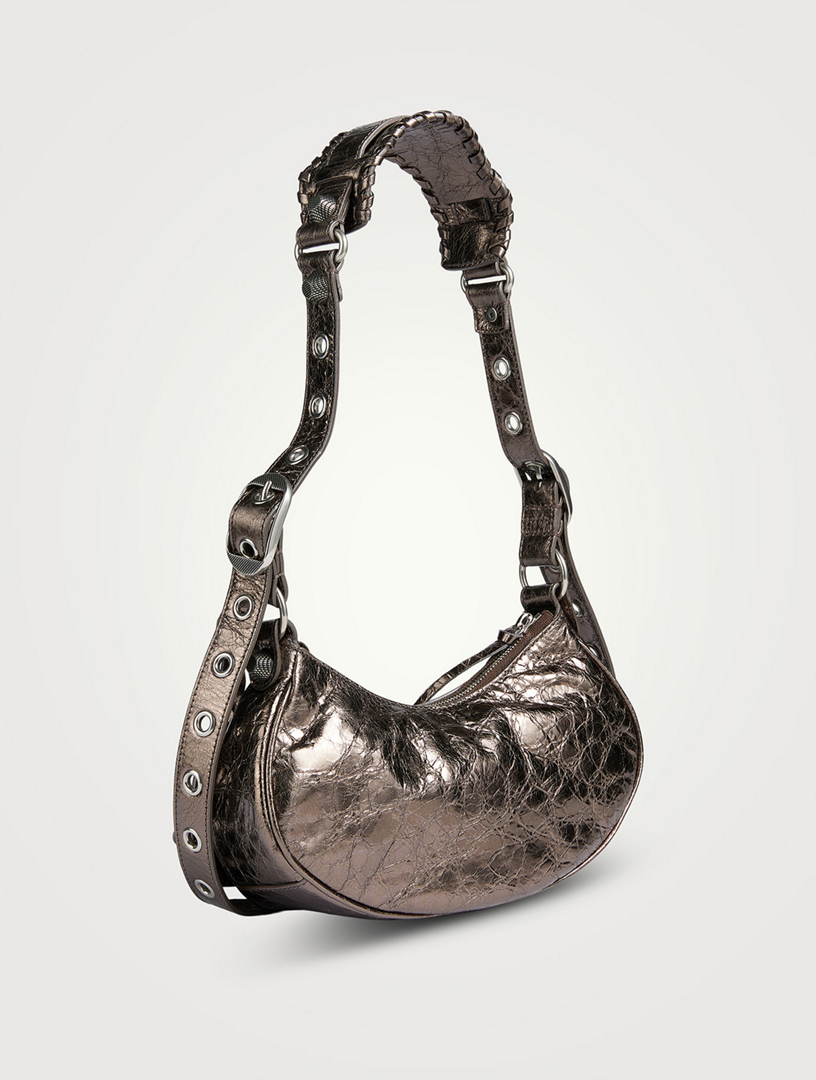 BALENCIAGA XS Le Cagole Metallic Leather Shoulder Bag | Holt Renfrew