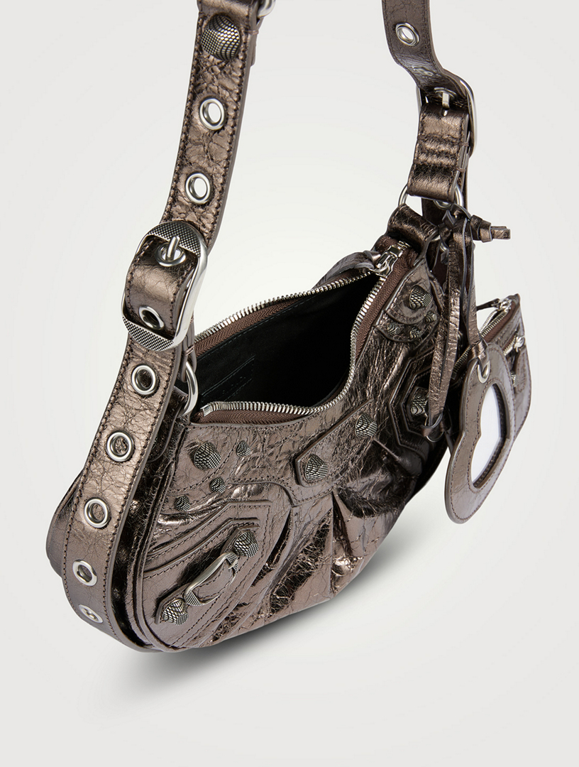 BALENCIAGA XS Le Cagole Metallic Leather Shoulder Bag | Holt Renfrew