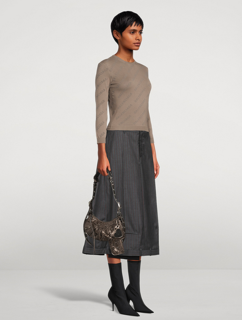 BALENCIAGA XS Le Cagole Metallic Leather Shoulder Bag | Holt Renfrew