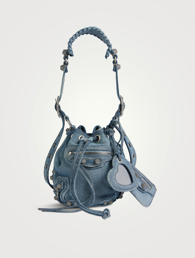 アウトレット直営店【BALENCIAGA】LE CAGOLE BUCKETBAG DENIM XS アウトレット直営店【BALENCIAGA】LE CAGOLE BUCKETBAG DENIM XS