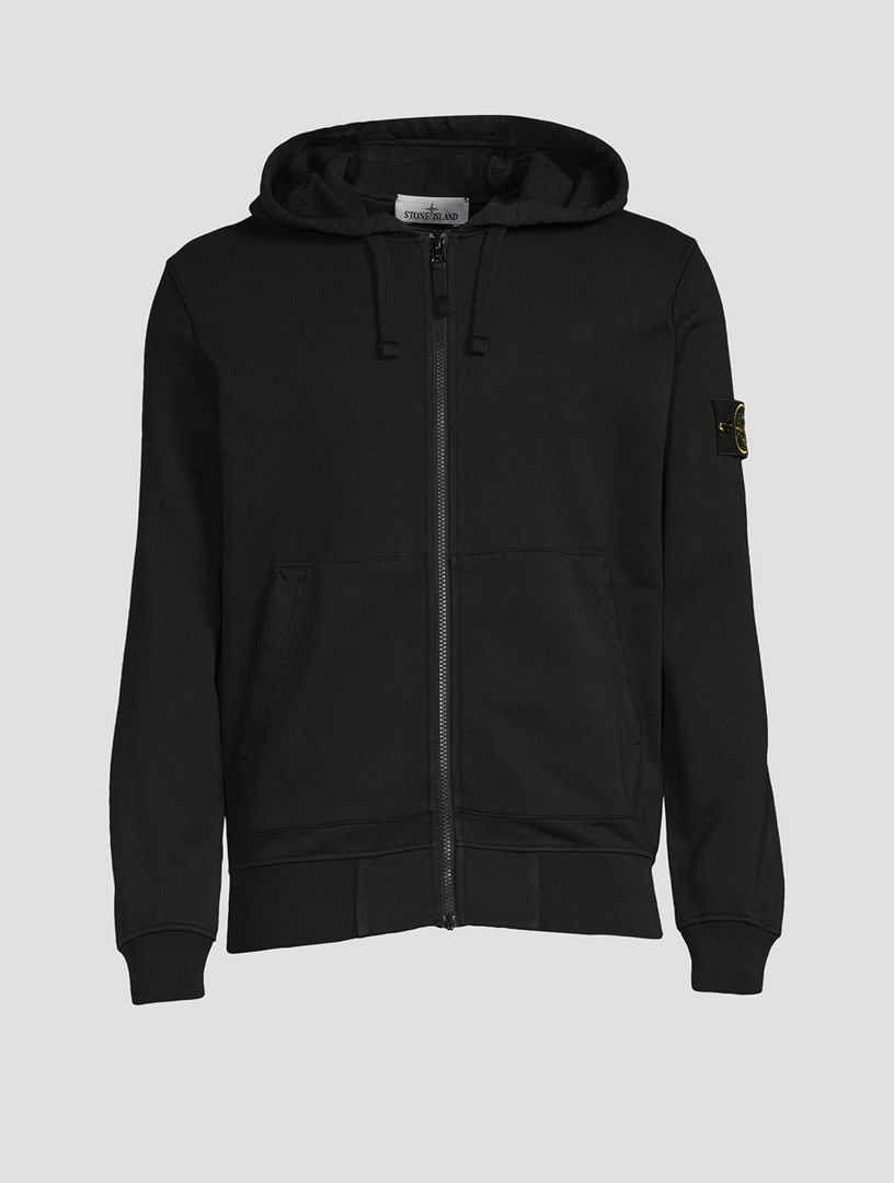 Stone Island Cotton Fleece Hoodie Sweater - Periwinkle on Garmentory