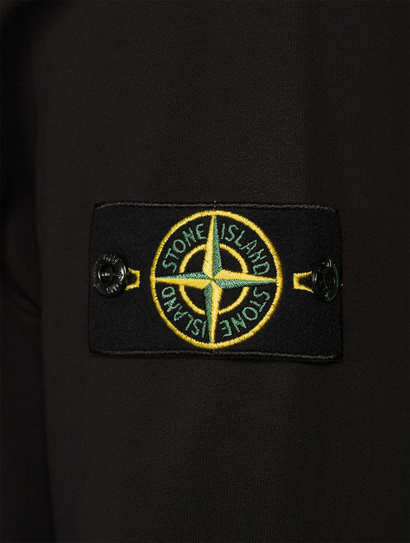 STONE ISLAND Garment-Dyed Cotton Fleece Zip Hoodie | Holt Renfrew