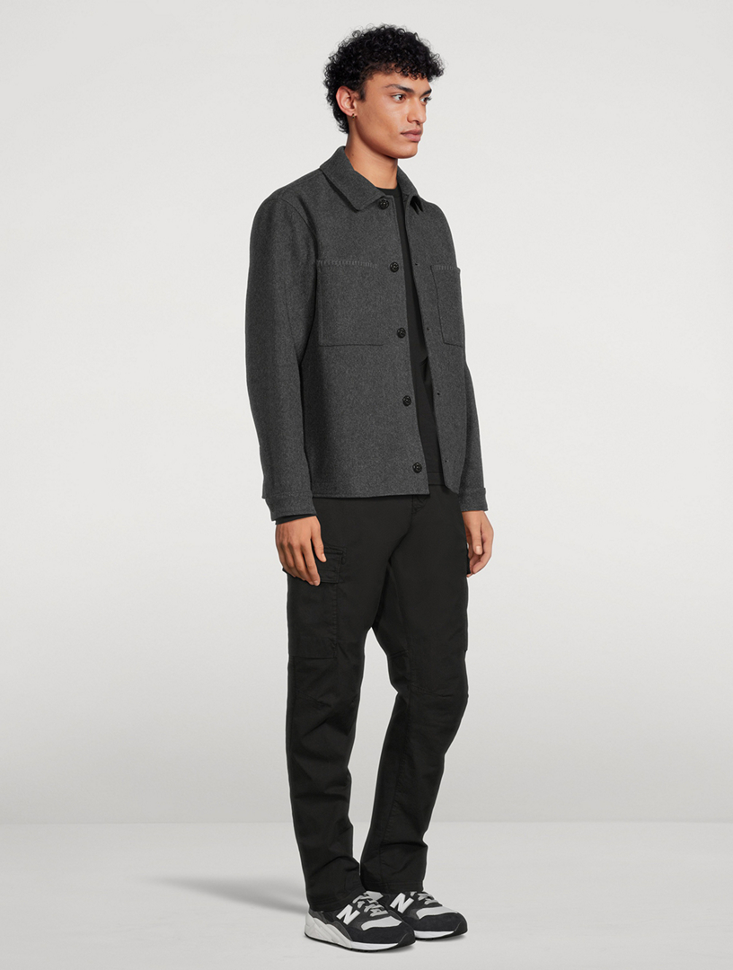 Wool-Blend Overshirt Jacket