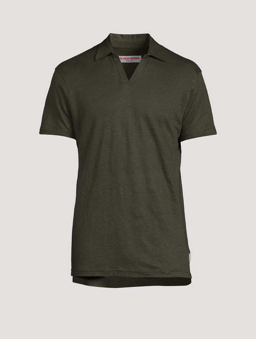 Brown and shop green polo shirt