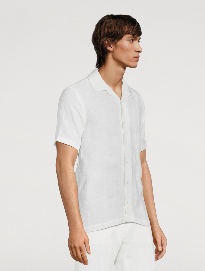 Hibbert Linen Shirt Woven Stripe