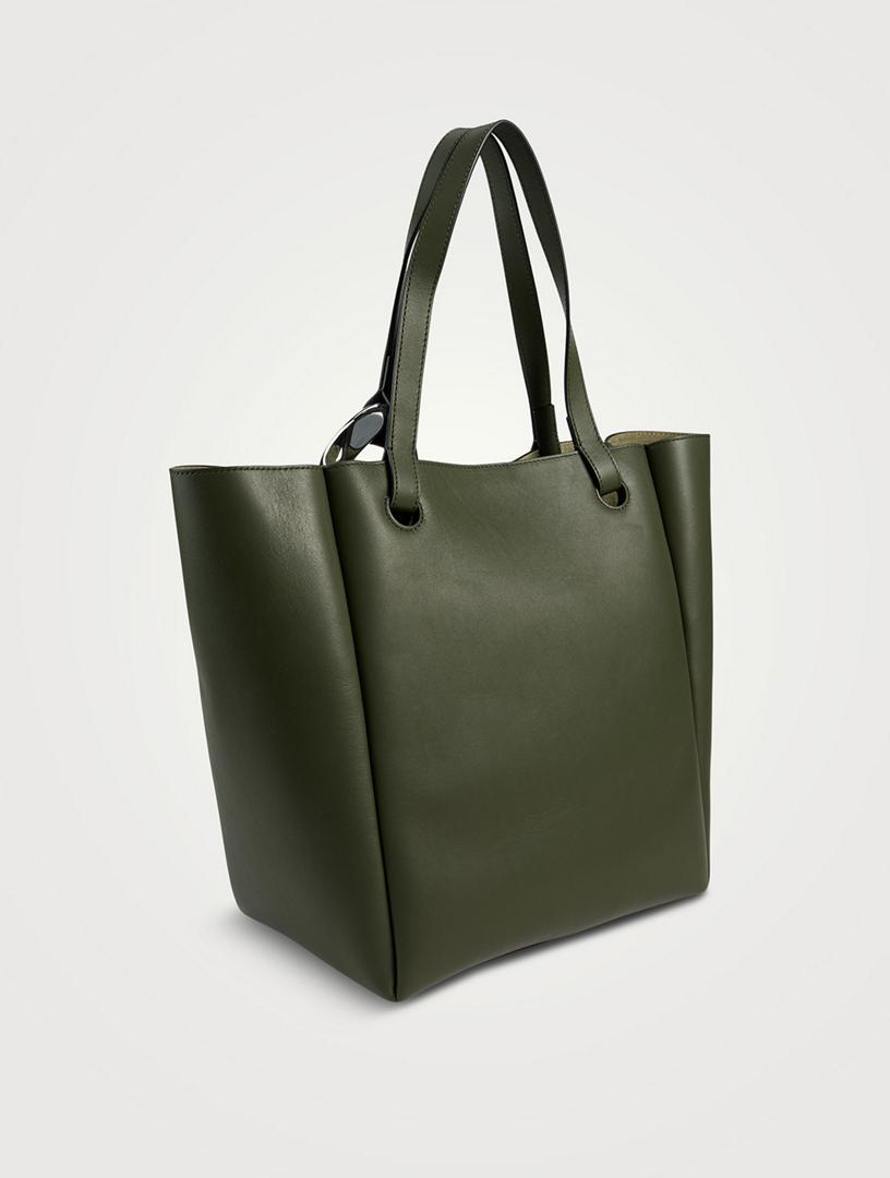 Chain Leather Tote Bag