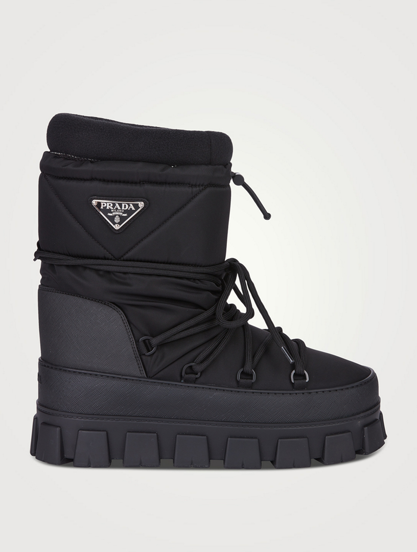 PRADA Nylon Gabardine Après Ski Boots | Holt Renfrew