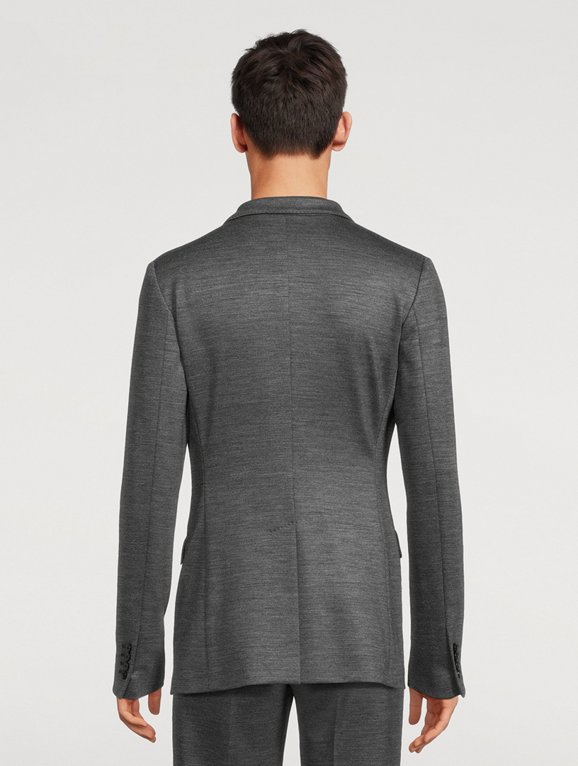 Wool-Blend Double-Breasted Jacket