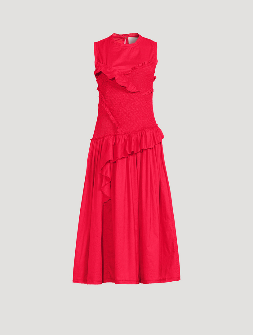 Cotton voile midi clearance dress