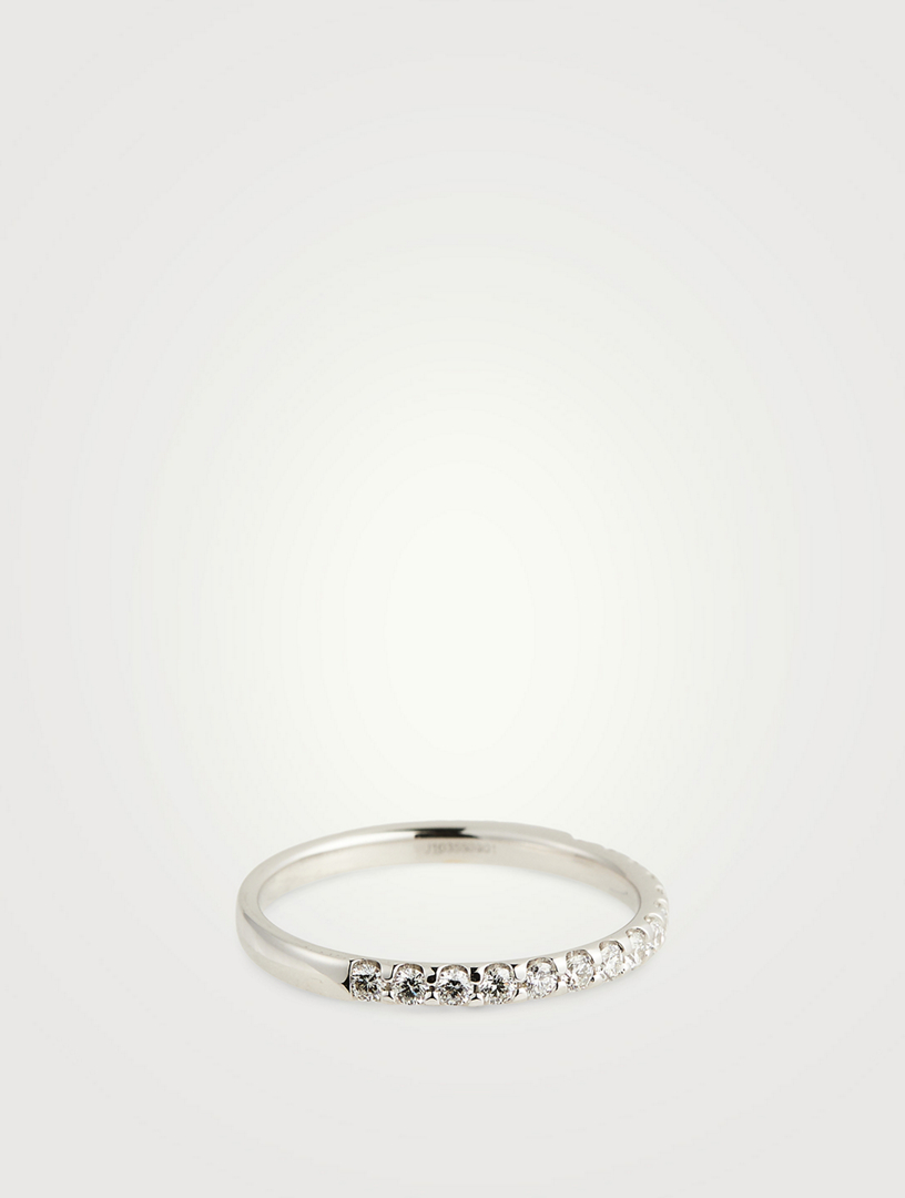 Odessa Platinum Half Round Diamond Ring