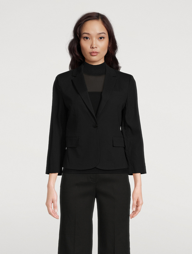 THEORY Good Linen Shrunken Blazer | Holt Renfrew