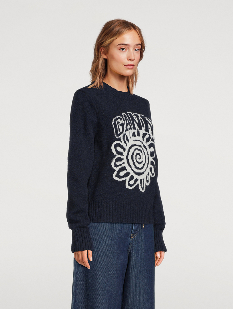 Flower Jacquard Sweater